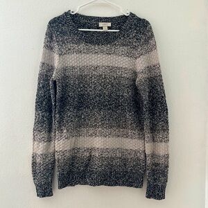 Ann Taylor LOFT Women Gray Multicolor Pullover Sweater Size Medium
